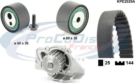 Procodis France KPE2029A - Pompa acqua + Kit cinghie dentate autozon.pro