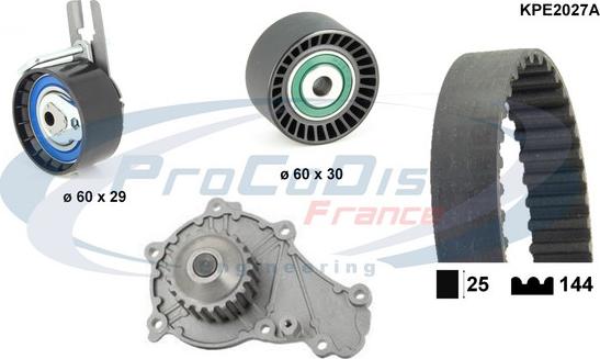 Procodis France KPE2027A - Pompa acqua + Kit cinghie dentate autozon.pro