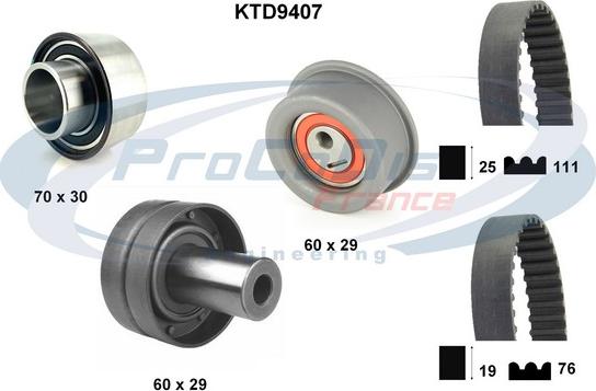 Procodis France KTD9407 - Kit cinghie dentate autozon.pro