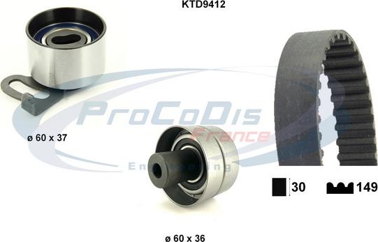 Procodis France KTD9412 - Kit cinghie dentate autozon.pro