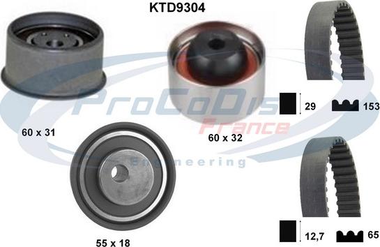 Procodis France KTD9304 - Kit cinghie dentate autozon.pro