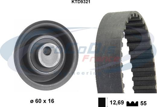 Procodis France KTD9321 - Kit cinghie dentate autozon.pro