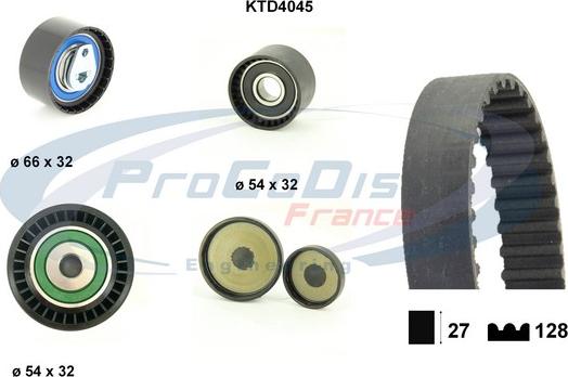 Procodis France KTD4045 - Kit cinghie dentate autozon.pro