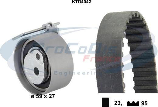 Procodis France KTD4042 - Kit cinghie dentate autozon.pro