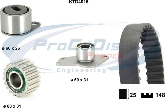 Procodis France KTD4016 - Kit cinghie dentate autozon.pro