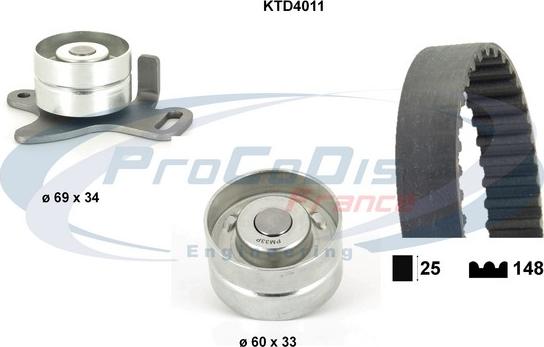 Procodis France KTD4011 - Kit cinghie dentate autozon.pro