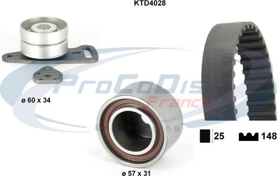 Procodis France KTD4028 - Kit cinghie dentate autozon.pro