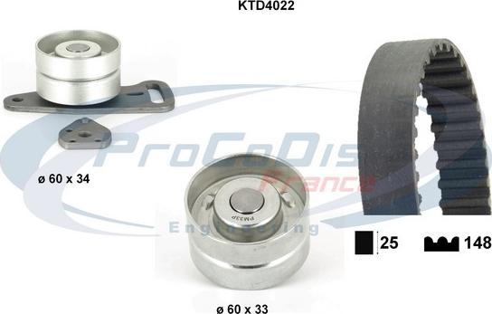 Procodis France KTD4022 - Kit cinghie dentate autozon.pro