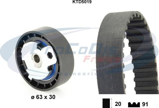 Procodis France KTD5019 - Kit cinghie dentate autozon.pro