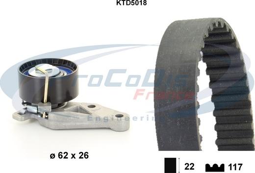 Procodis France KTD5018 - Kit cinghie dentate autozon.pro