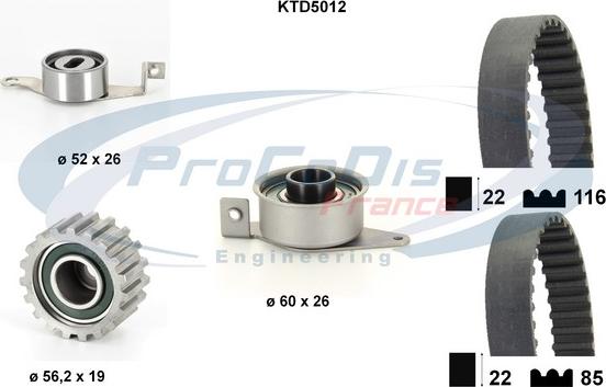 Procodis France KTD5012 - Kit cinghie dentate autozon.pro