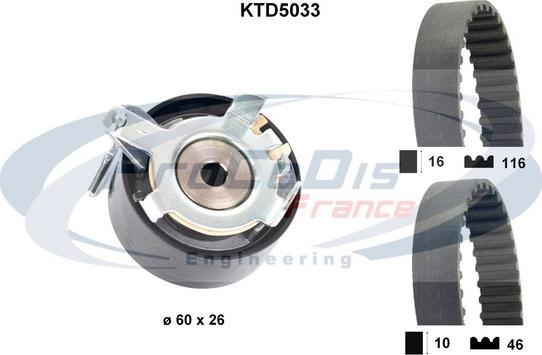 Procodis France KTD5033 - Kit cinghie dentate autozon.pro