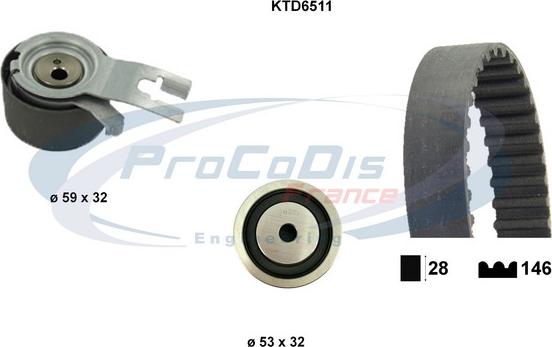 Procodis France KTD6511 - Kit cinghie dentate autozon.pro