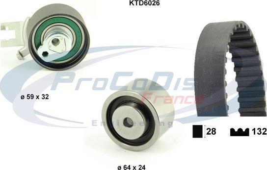 Procodis France KTD6026 - Kit cinghie dentate autozon.pro