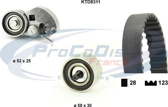 Procodis France KTD8311 - Kit cinghie dentate autozon.pro