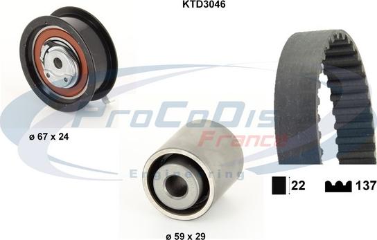 Procodis France KTD3046 - Kit cinghie dentate autozon.pro