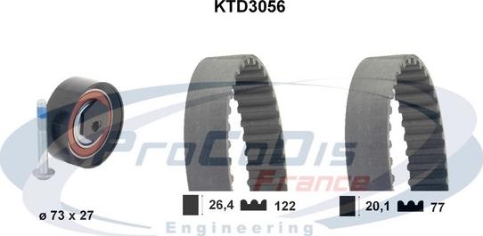 Procodis France KTD3056 - Kit cinghie dentate autozon.pro