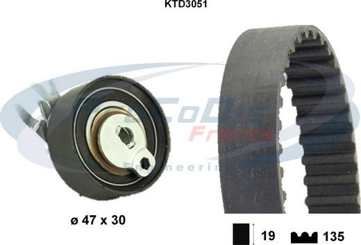 Procodis France KTD3051 - Kit cinghie dentate autozon.pro