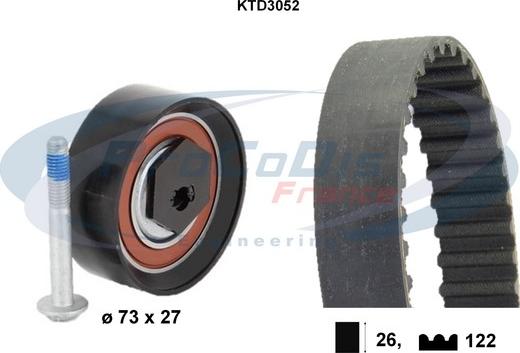 Procodis France KTD3052 - Kit cinghie dentate autozon.pro