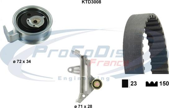 Procodis France KTD3008 - Kit cinghie dentate autozon.pro