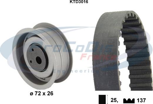 Procodis France KTD3016 - Kit cinghie dentate autozon.pro