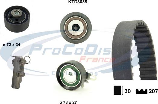 Procodis France KTD3085 - Kit cinghie dentate autozon.pro