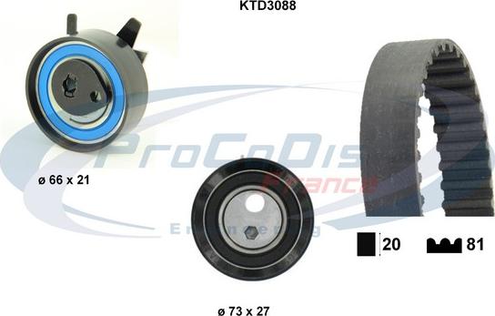 Procodis France KTD3088 - Kit cinghie dentate autozon.pro