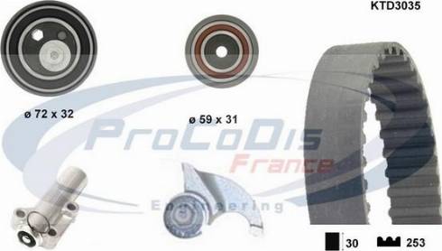 Procodis France KTD3035 - Kit cinghie dentate autozon.pro