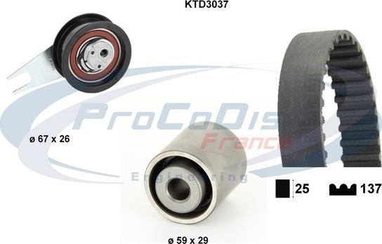 Procodis France KTD3037 - Kit cinghie dentate autozon.pro