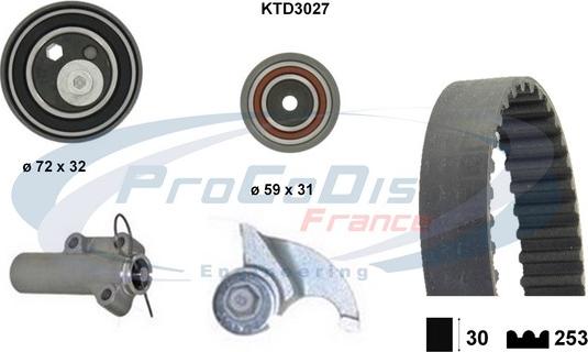 Procodis France KTD3027 - Kit cinghie dentate autozon.pro