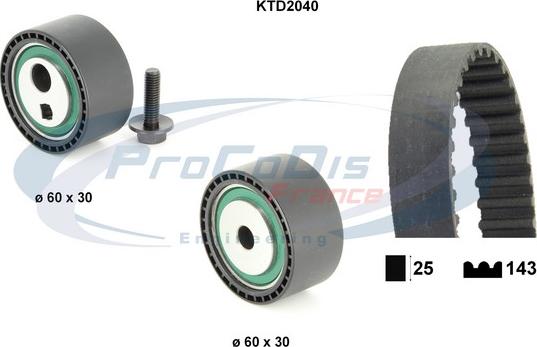 Procodis France KTD2040 - Kit cinghie dentate autozon.pro