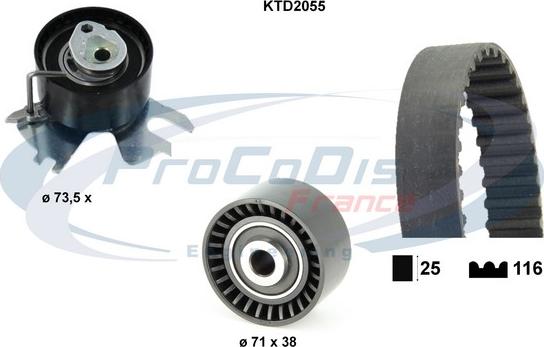 Procodis France KTD2055 - Kit cinghie dentate autozon.pro