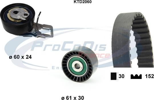 Procodis France KTD2060 - Kit cinghie dentate autozon.pro