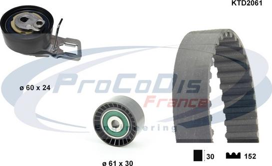 Procodis France KTD2061 - Kit cinghie dentate autozon.pro