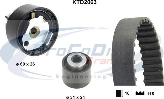 Procodis France KTD2063 - Kit cinghie dentate autozon.pro