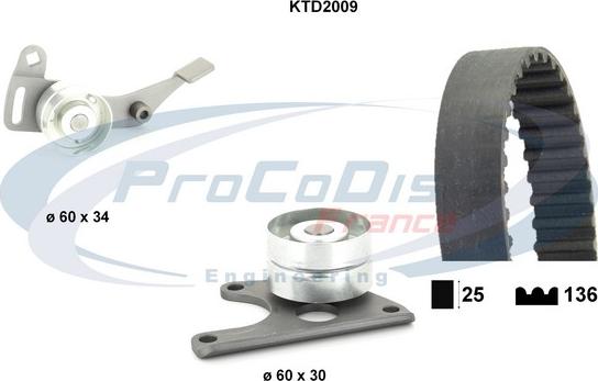 Procodis France KTD2009 - Kit cinghie dentate autozon.pro