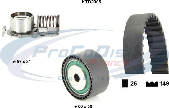 Procodis France KTD2005 - Kit cinghie dentate autozon.pro