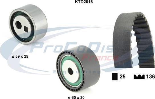 Procodis France KTD2016 - Kit cinghie dentate autozon.pro