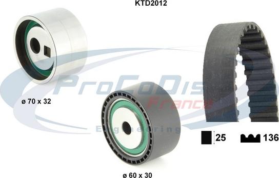 Procodis France KTD2012 - Kit cinghie dentate autozon.pro