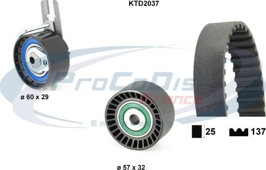 Procodis France KTD2037 - Kit cinghie dentate autozon.pro