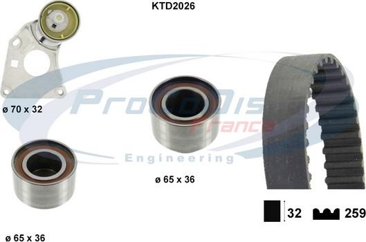 Procodis France KTD2026 - Kit cinghie dentate autozon.pro