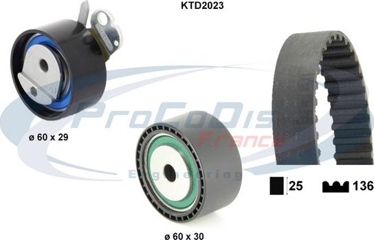 Procodis France KTD2023 - Kit cinghie dentate autozon.pro