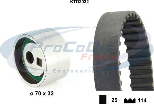 Procodis France KTD2022 - Kit cinghie dentate autozon.pro