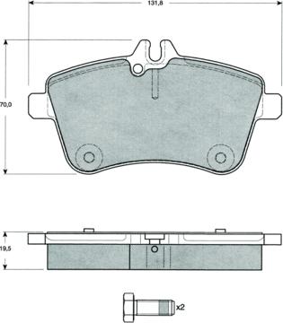 Procodis France PF1455 - Kit pastiglie freno, Freno a disco autozon.pro