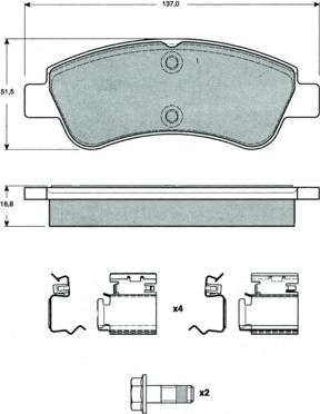 Procodis France PF1464 - Kit pastiglie freno, Freno a disco autozon.pro