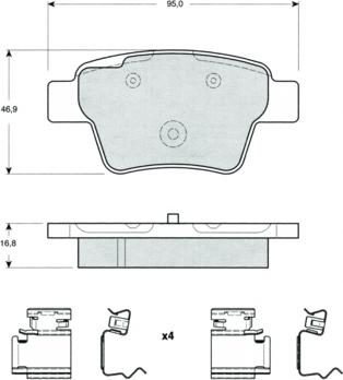 Procodis France PF1465 - Kit pastiglie freno, Freno a disco autozon.pro