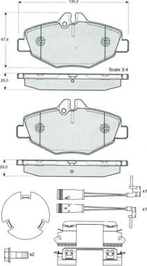 Procodis France PF1429 - Kit pastiglie freno, Freno a disco autozon.pro