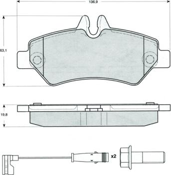 Procodis France PF1427 - Kit pastiglie freno, Freno a disco autozon.pro