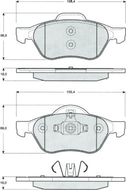 Procodis France PF1471 - Kit pastiglie freno, Freno a disco autozon.pro