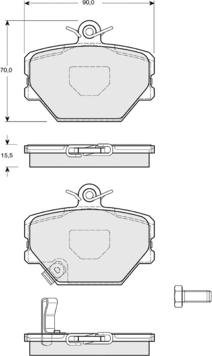 Procodis France PF1507 - Kit pastiglie freno, Freno a disco autozon.pro